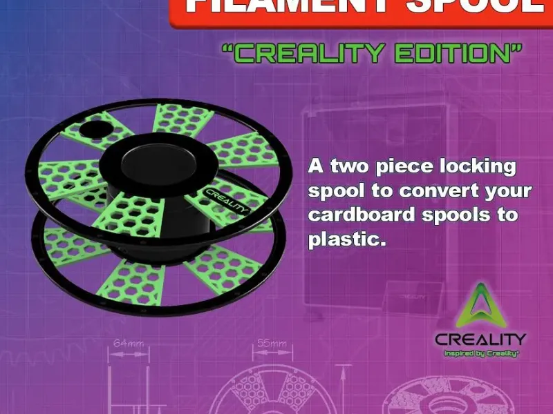 Reusable Filament Spool - Cardboard Spool - Creality Edition