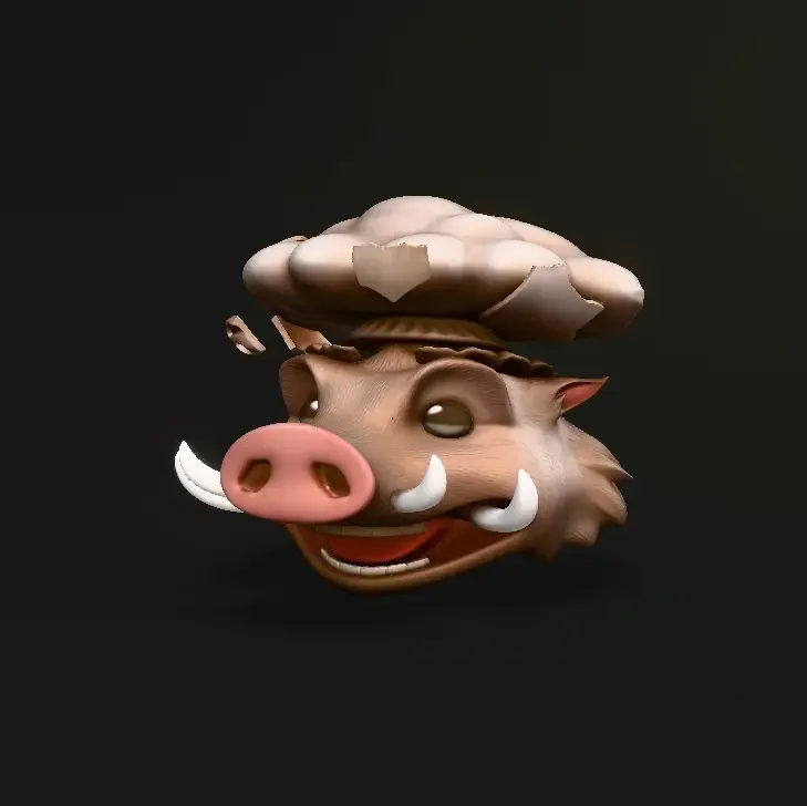 Apple Exploding Head Boar Emoji [CC0]