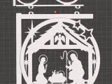 hanging deco frame oh holy night-0
