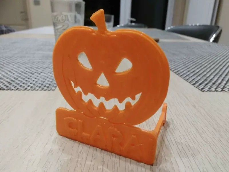 Place Card Pumpkin Halloween / Marque Place Citrouille
