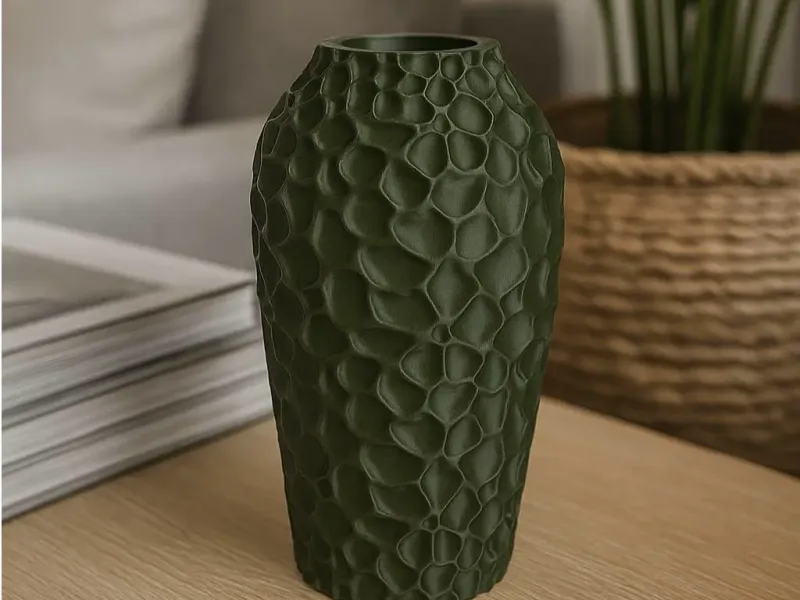 Stoneleaf Vase – Textured Minimalist Modern Decor