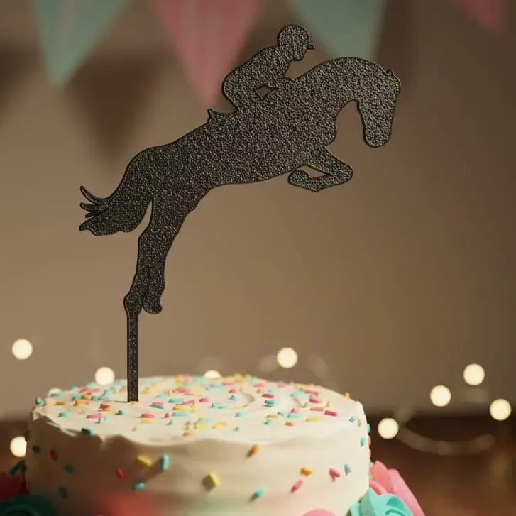 Cake Topper Caballo Saltando/Equitación
