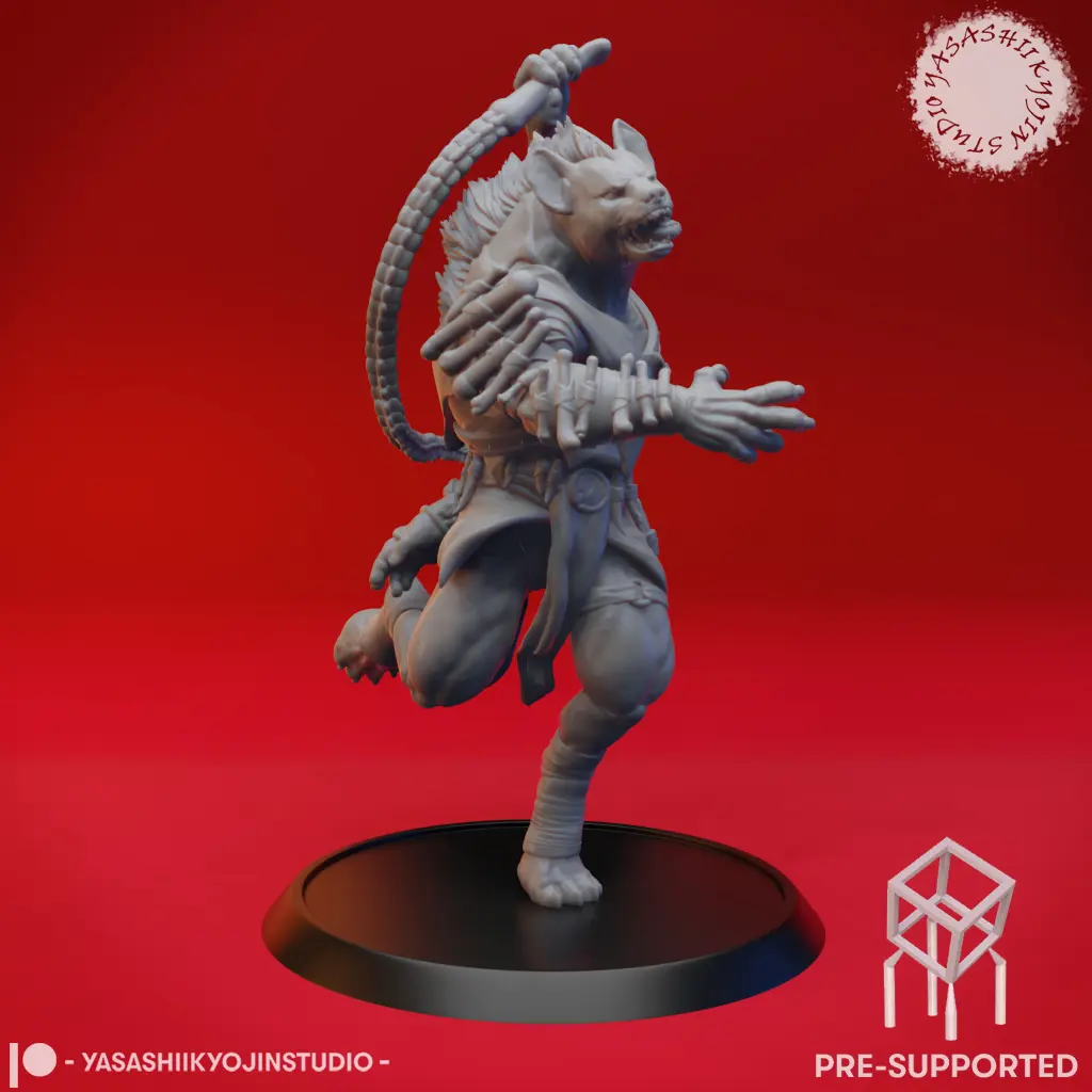 Gnoll - Miniatura da tavolo (STL pre-supportato)