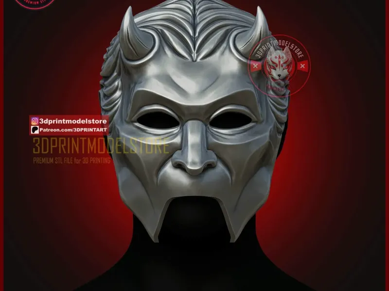 Nameless Ghoul Mask - Horned Ghost Mask Halloween Cosplay