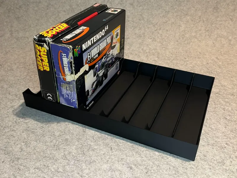 Display stand holder for N64 SNES Nintendo games