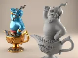 Fun Genie Lamp 3D STL File for Desk Decor Toys 8-2