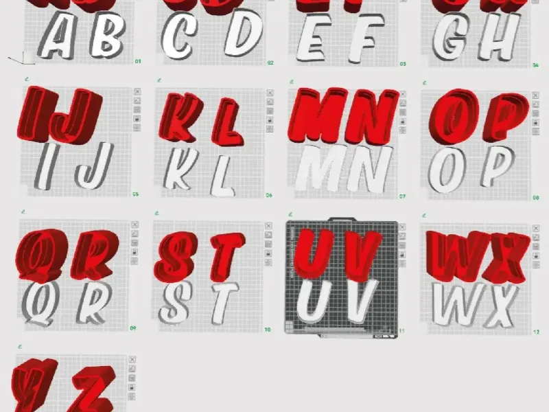 Alphabet for ledname