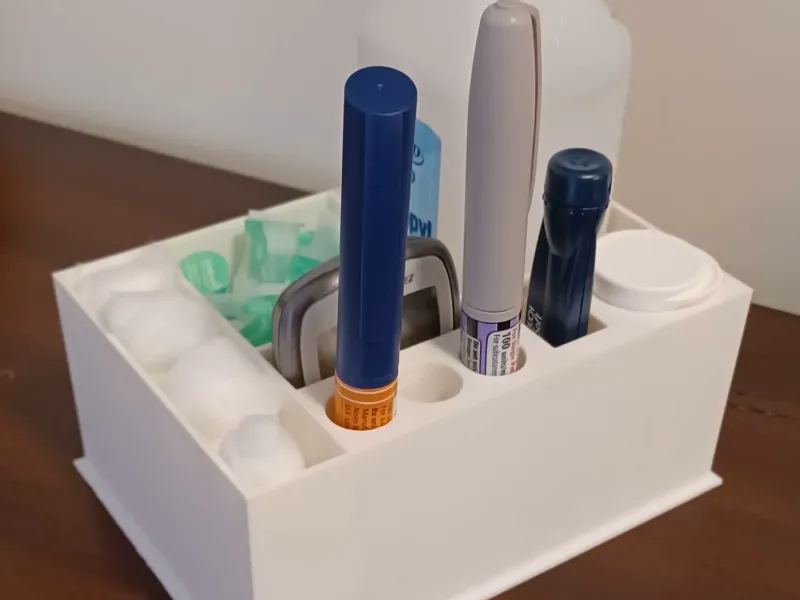 Diabetic Supplies Organizer Box