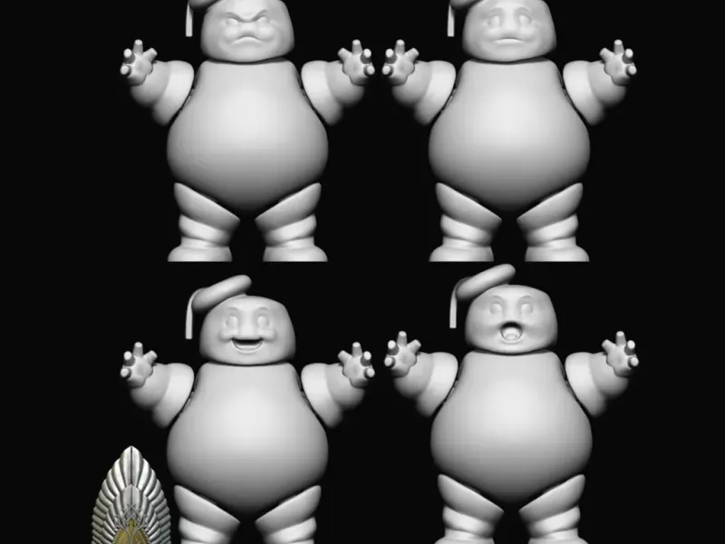 Stay Puft Marshmallow Man Flexi 3d dijital indirme