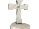 Gothic Cross Statue – Weathered Stone Sculpture-6