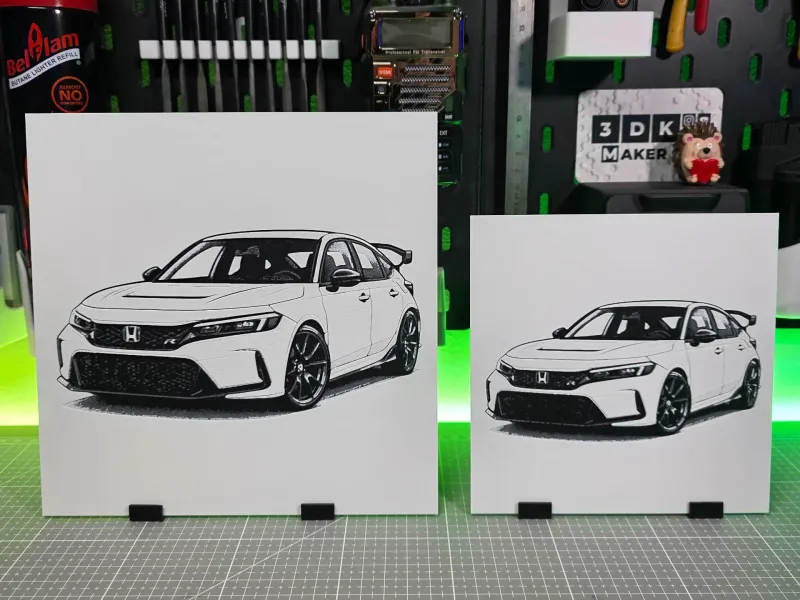 Honda Civic Type R – Hueforge – 3 Colors