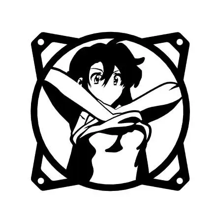 ANIME - 120mm Fan Cover & Wall Art Silhouette Decoration