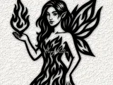 fire fairie element fairy wall art home decor-0