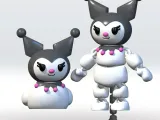 Sanrio Kuromi MultiColor Flexi STL file 3mf Articulated 3D-0