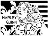 Harley Quinn stencil 5-0