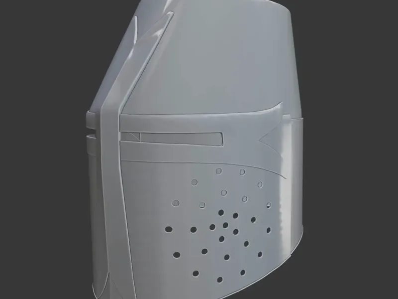 Crusader Helmet – Medieval Knight Great Helm 3D Printable