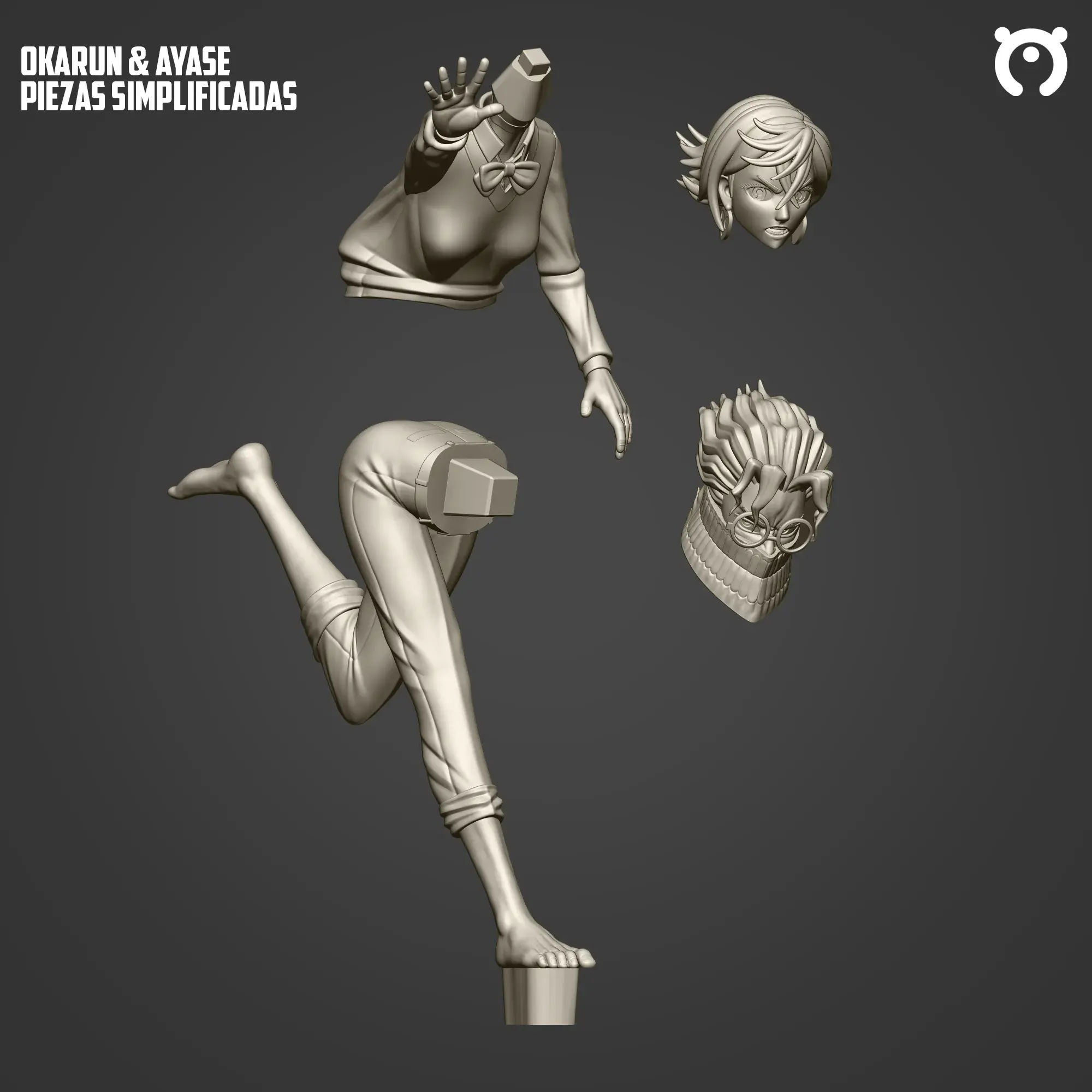 Characters & Creatures STL Download - Ayase & Okarun - DanDaDanby