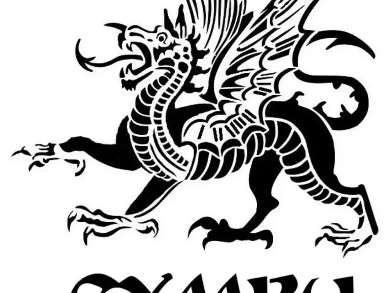 Wales dragon stencil