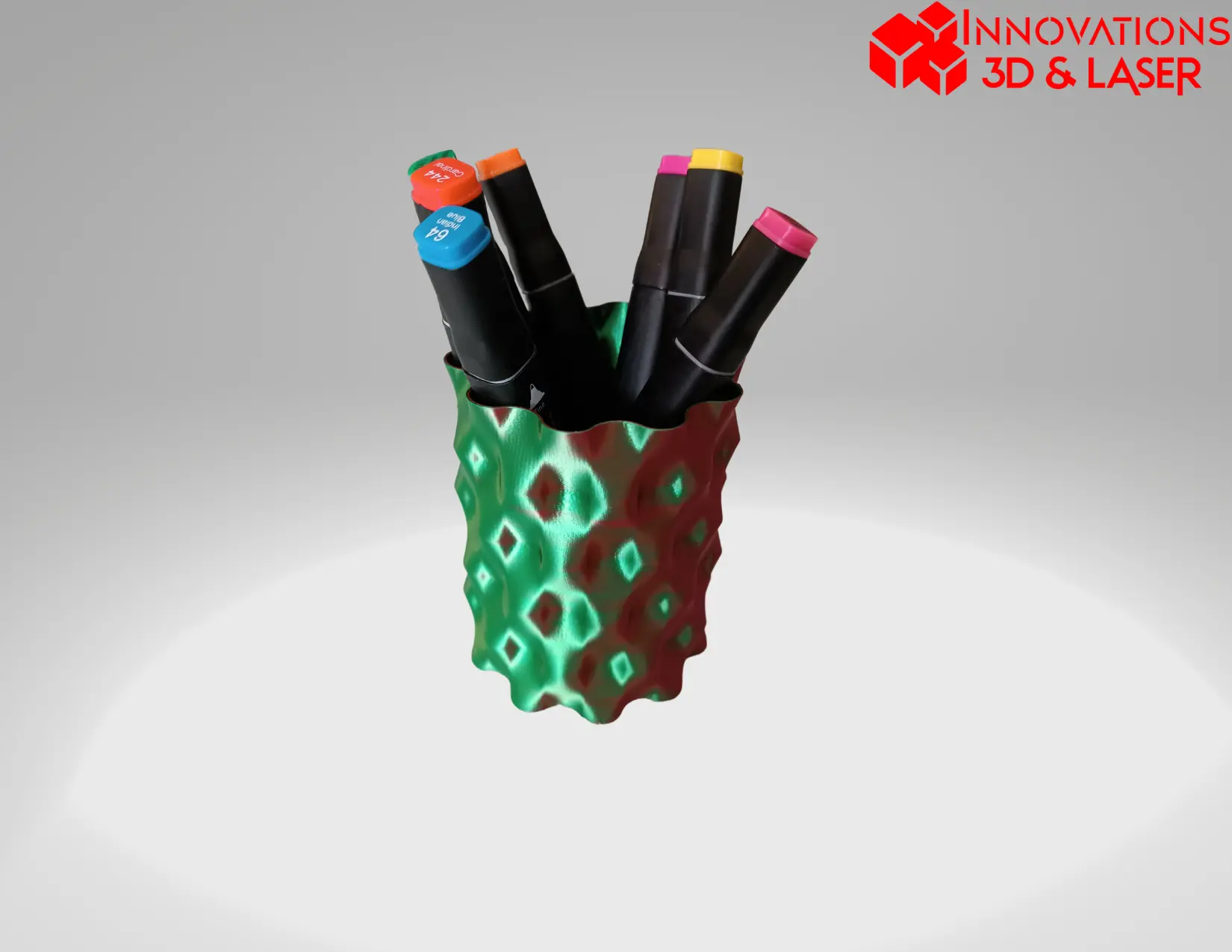 Archivos 3D - Cubilete con diseño geométrico - Diseño personalizado