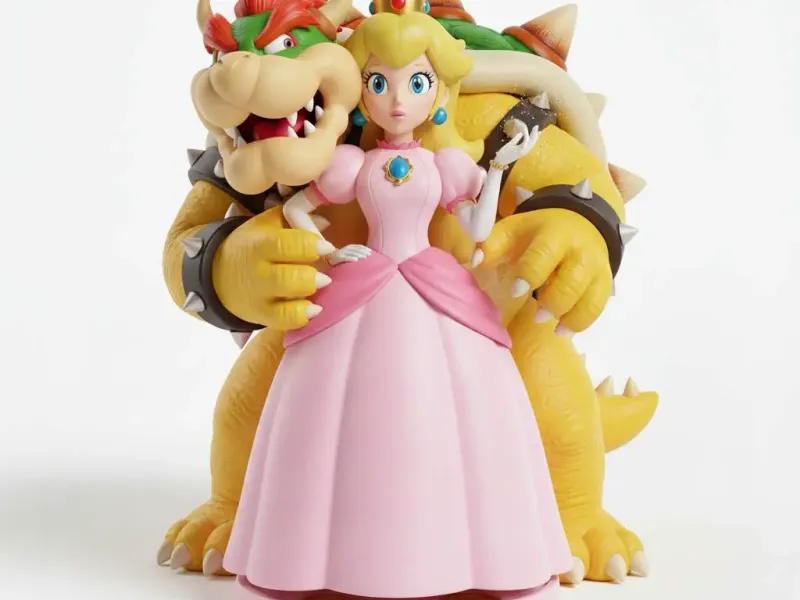 bowser with peach