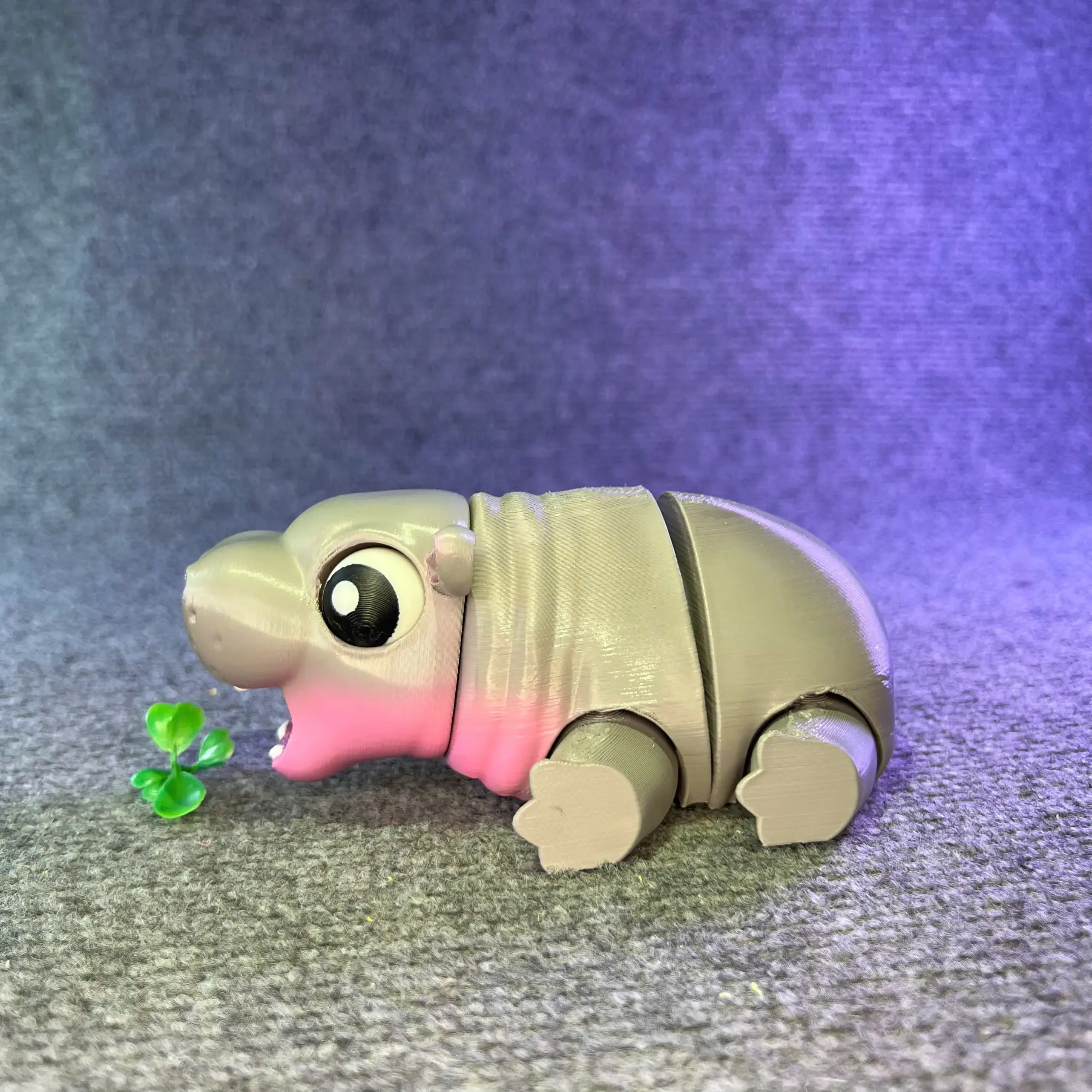 Moo Deng Hippo Flexi - Articulated - STL & 3mf Multicolor