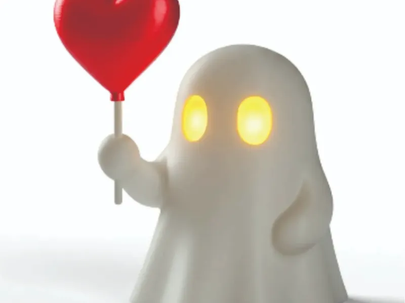 Little Ghost and Her Love Balloon - Halloween