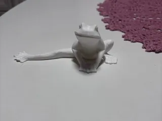 Frog doing yoga garden decoration