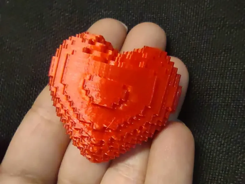32-Bit Pixel Heart – Chunky Retro Blocky Valentine Gift