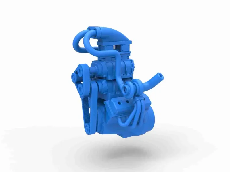 Motor V8 supraalimentat Twin Turbo Versiunea 4 Scară 1:25