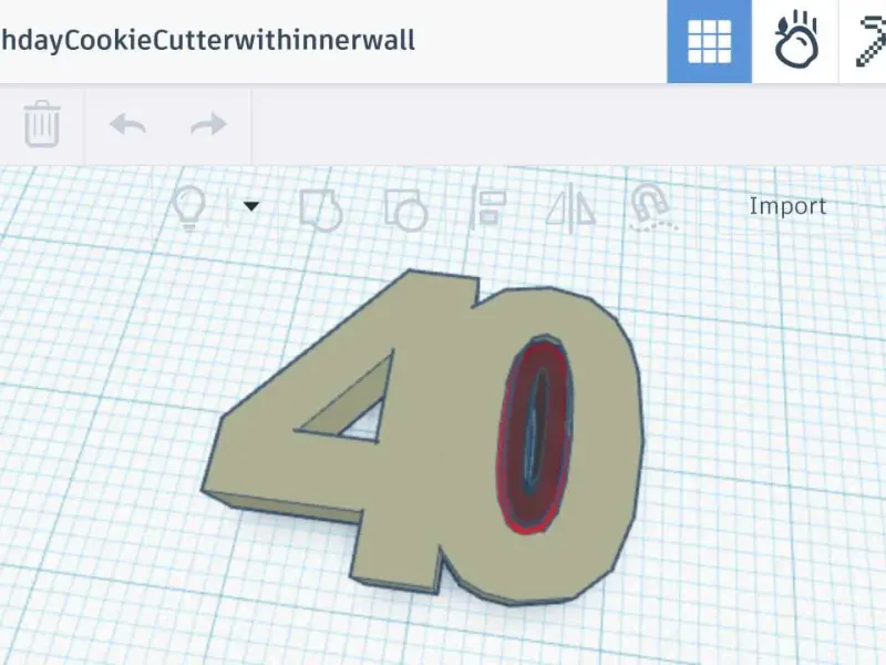40th Birthday/Anniversary Party Cookie Cutter