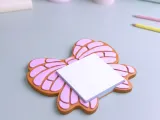 Concha Bow Sticky Note Holder | Butterfly Desk Organizer-1