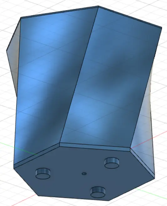 Vaso de base hexagonal.  vase with hexagonal base.