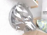 Wolf Head Wall  Lowpoly Low Poly-0
