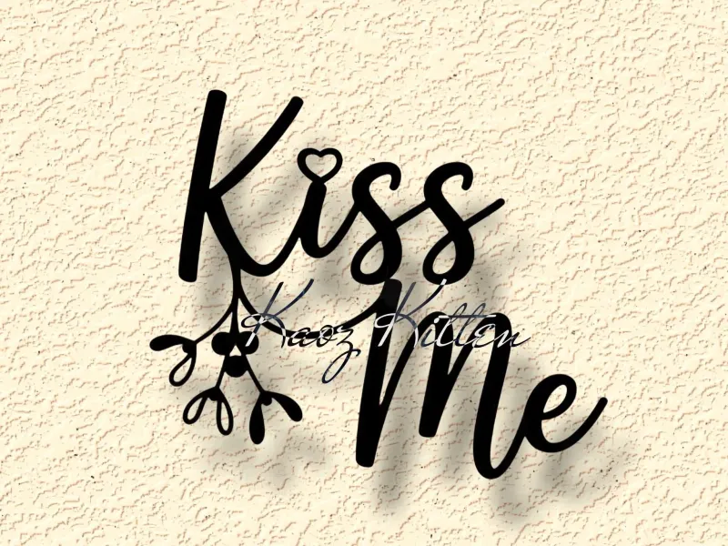 kiss me mistletoe mini heart sign wall art home decor