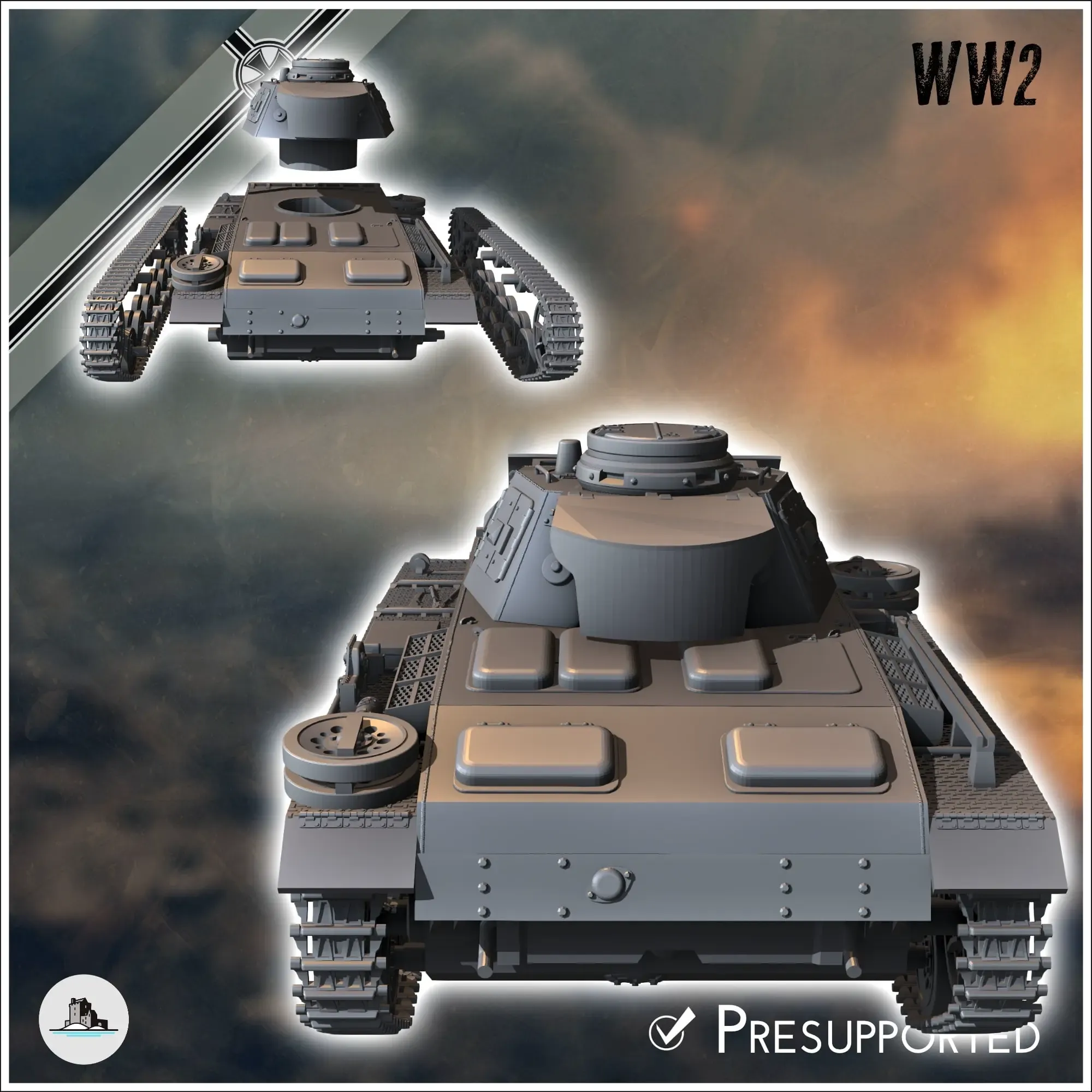 Panzer III Ausf. L - WW2 miniatures armor war flames world t