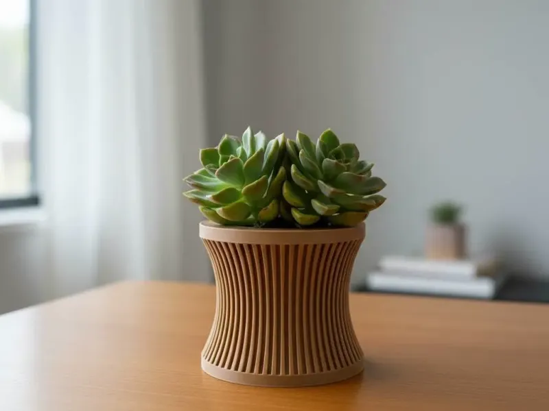 Modern Fluted Planter for Succulents