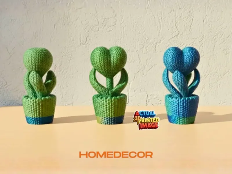Gestrickte Herzvase