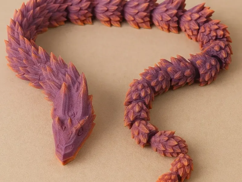 Articulated Crystal Dragon. CC0 free to use!