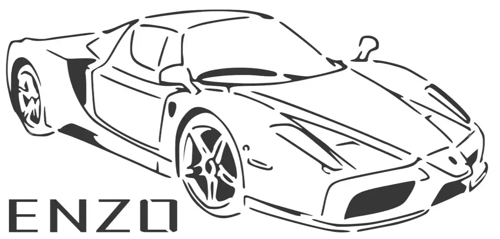 Enzo Ferrari stencil