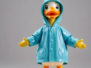 DUCK IN RAINCOAT FUNNY MODEL