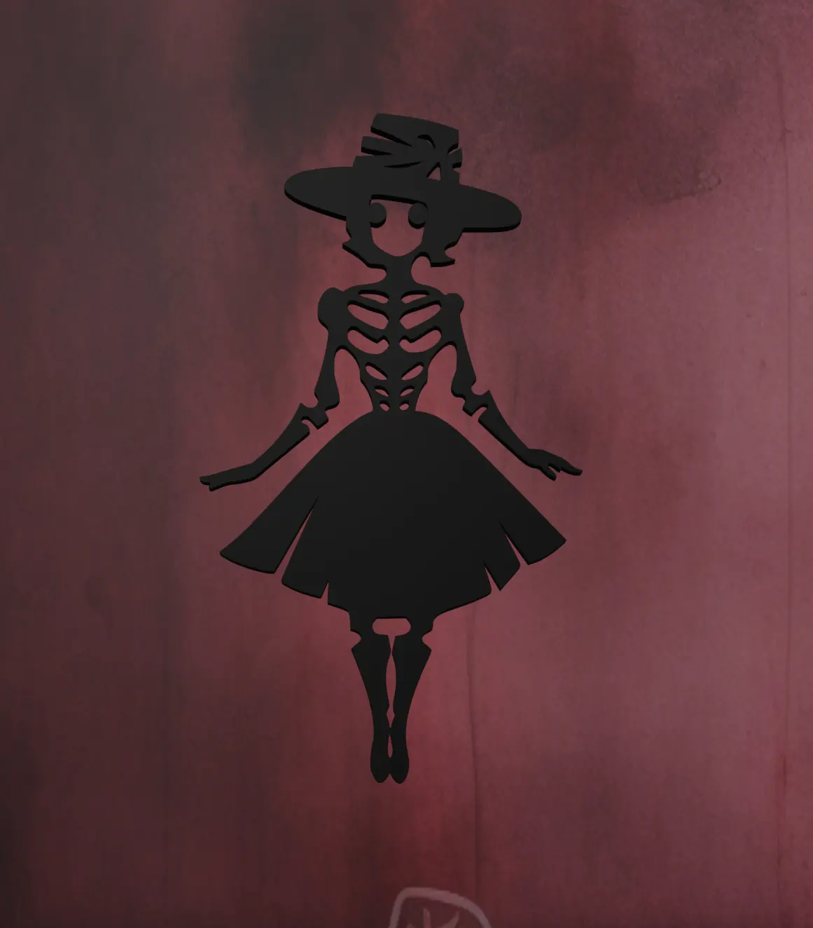Skeleton Girl Wall Art