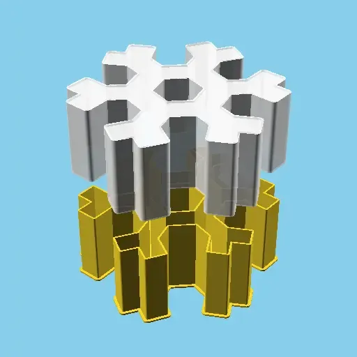 Snowflake (model 2), nestable box (v1)