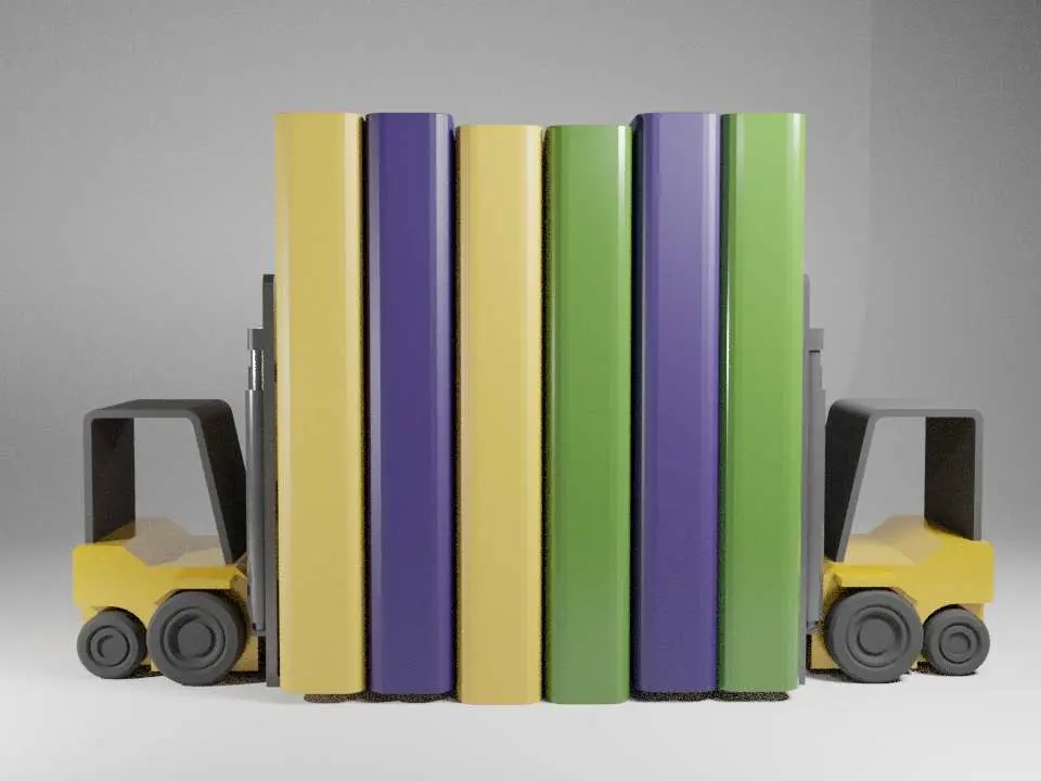 Simple Mini Forklift Bookend