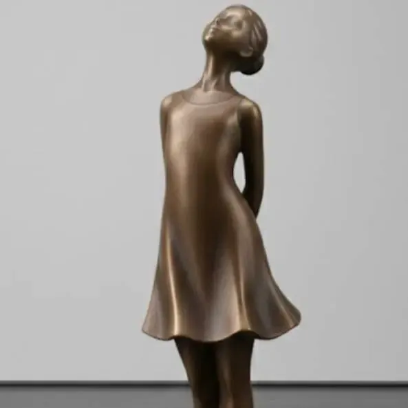 Escultura A menina - arte abstrata decoração