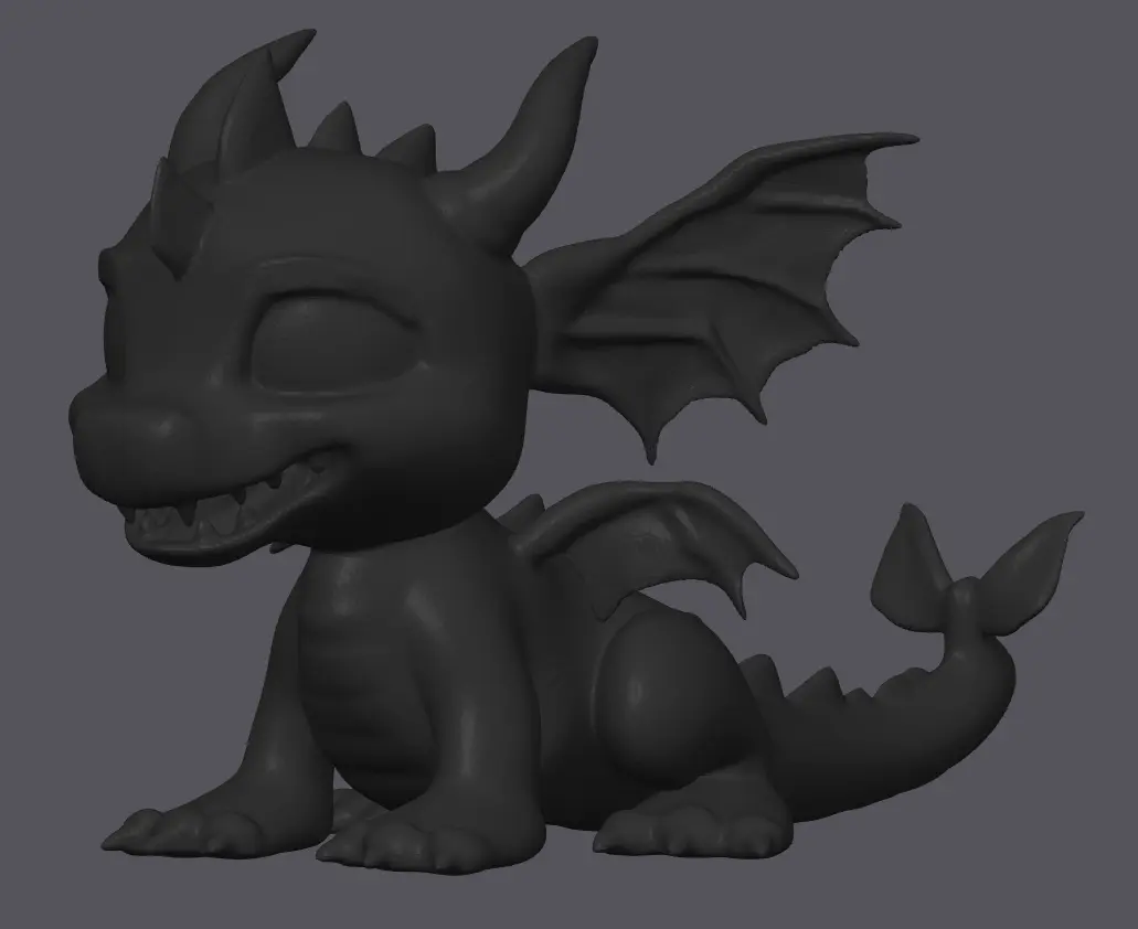 Cute sitting dragon