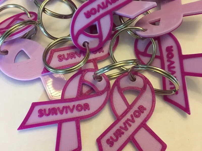 Survivor cancer keychain