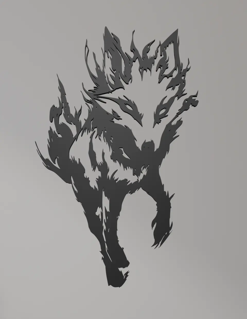 Fire Fox Wall Art | 3D models download | Creality Cloud