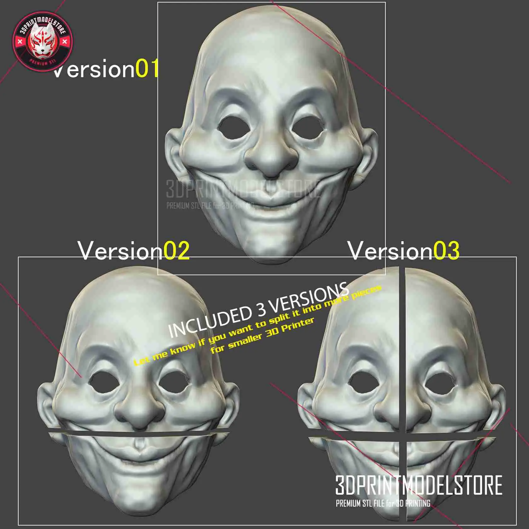 Il cavaliere oscuro Joker maschera - Henchmen Clown Cosplay Maschera