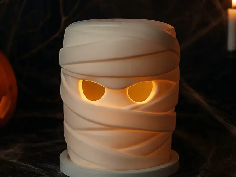 Mummy LED Candle Holder – 3D Printed Halloween Decor