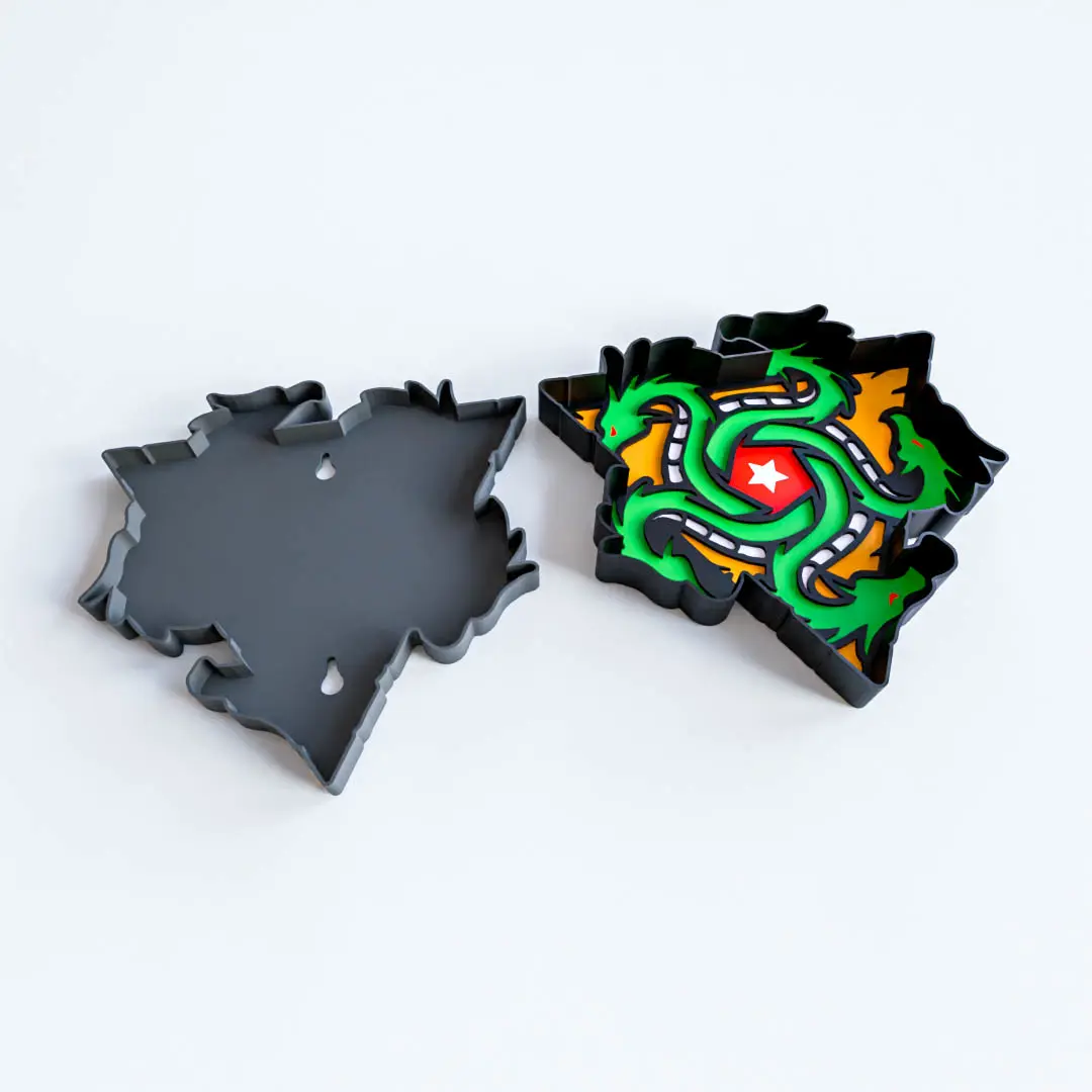 Quadro Dragão Hidra - Impressão multicolorida